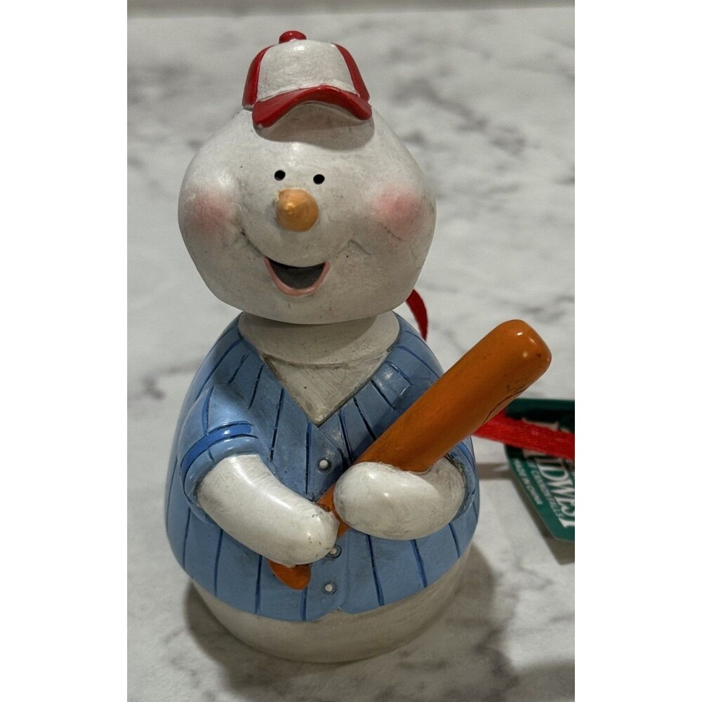 Midwest of Canon Falls Snowman Baseball Player Ornament